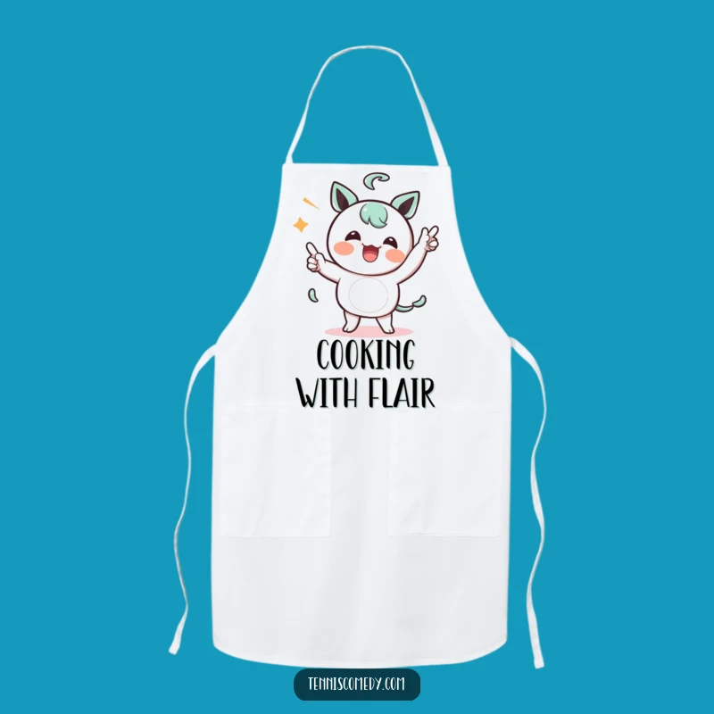 Funny Celebration Dance Apron: Kawaii Victory Style - Humorous Chef Gift!