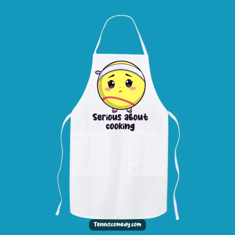 Funny Tennis Ball Apron: Kitchen Warrior, Playful Cooking Gift!
