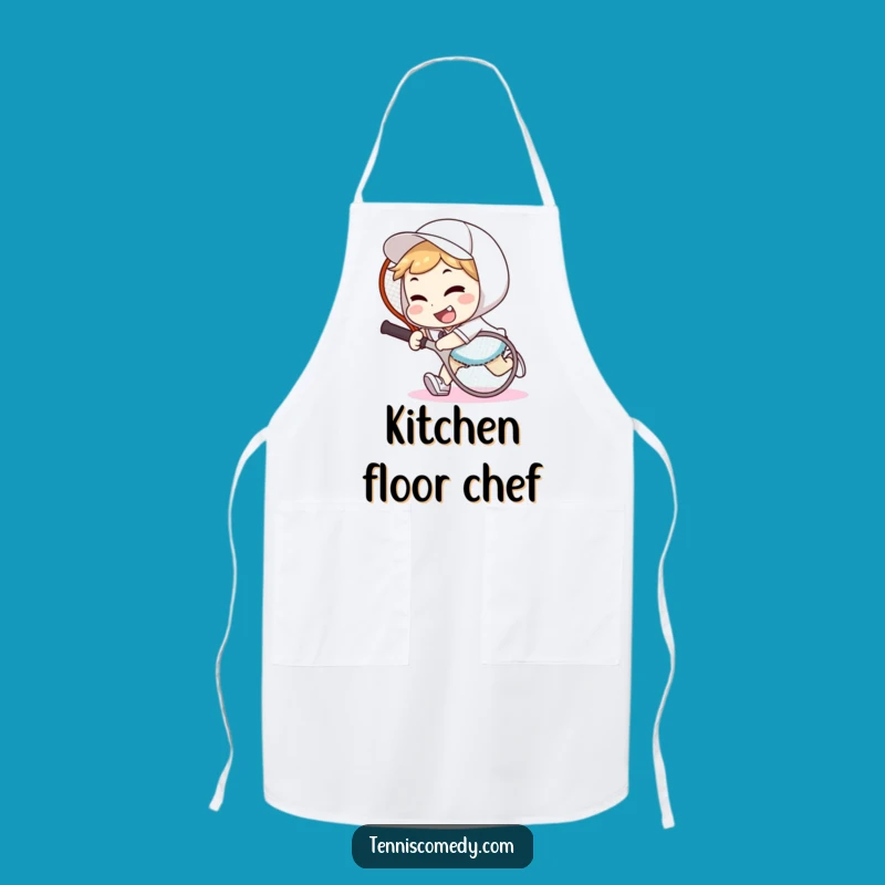 Funny Tennis Tripper Apron: Goofy Smile for a Humorous Kitchen Gift