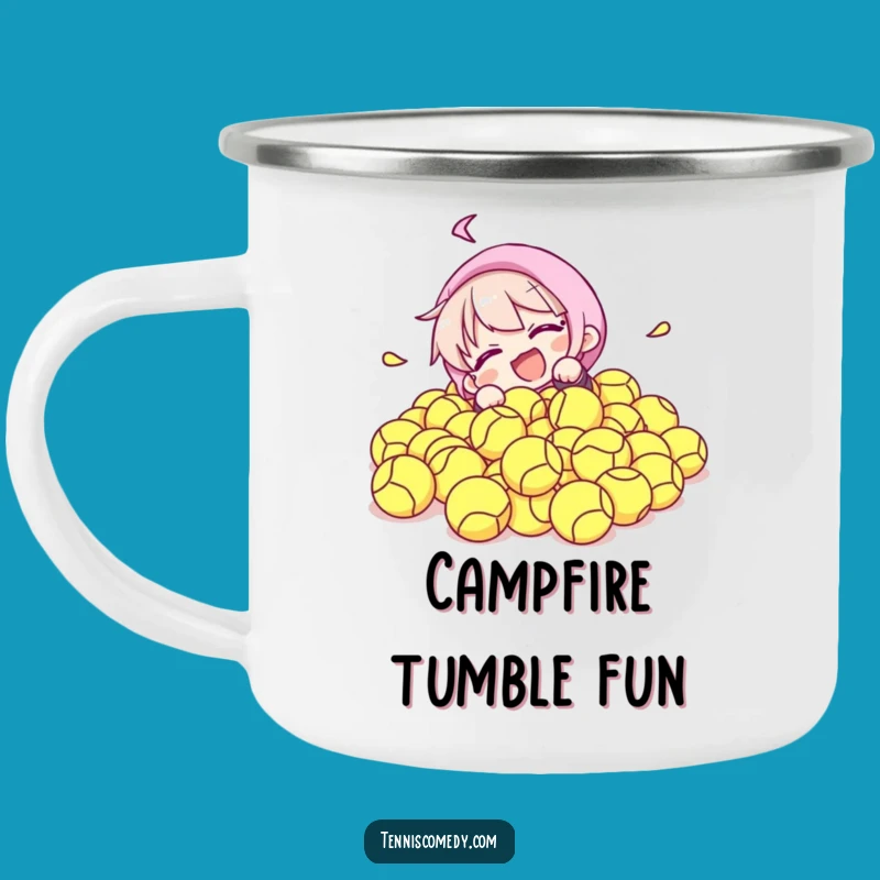 Funny Tennis Ball Tumble Camping Mug - Campfire Fun, Perfect Funny Gift