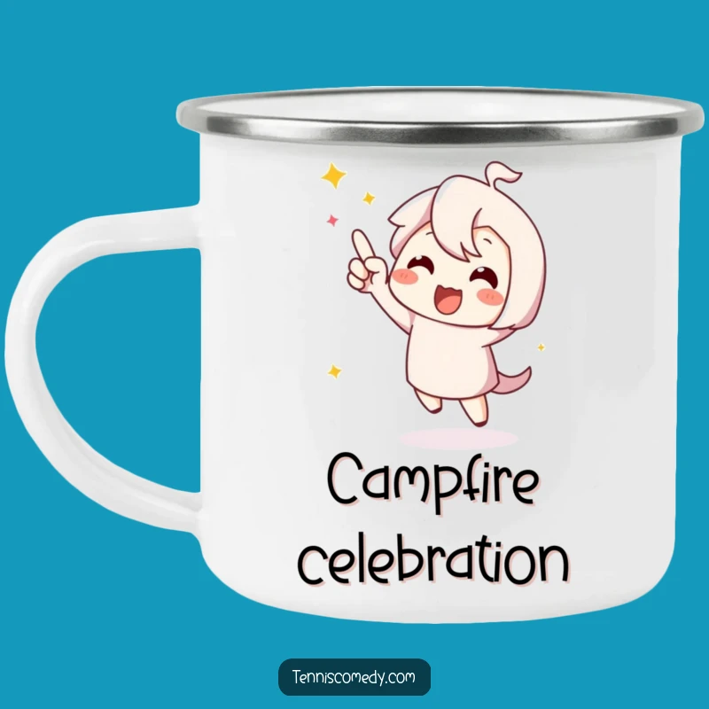 Funny Celebration Point Camping Mug - Happy Dancer Cup, Ideal Funny Gift!
