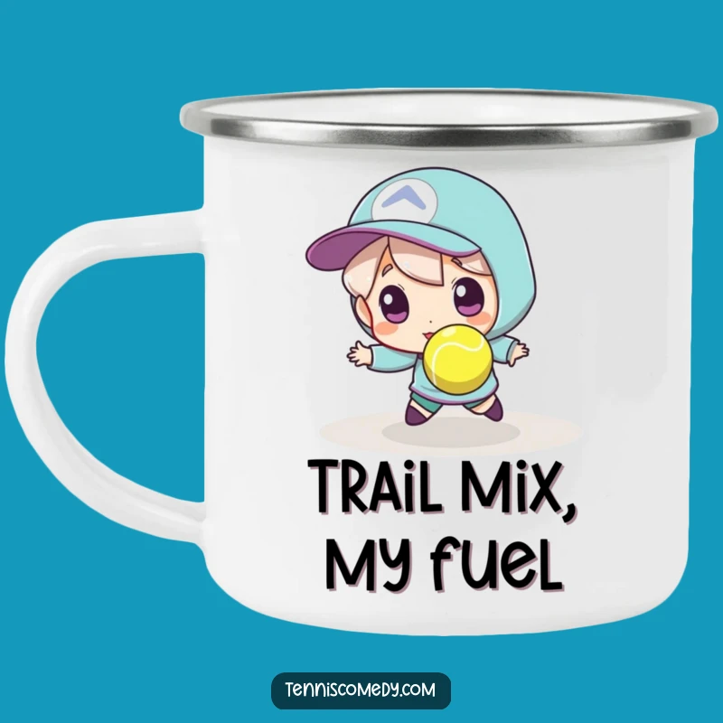 Funny Tennis Player Camping Mug: Fuel Your Game with Court Humor