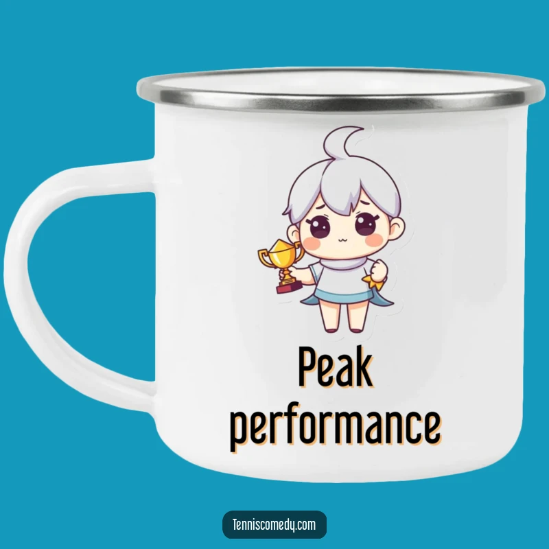 Funny Tiny Trophy Tennis Character Camping Mug - Proud Outdoor Gear