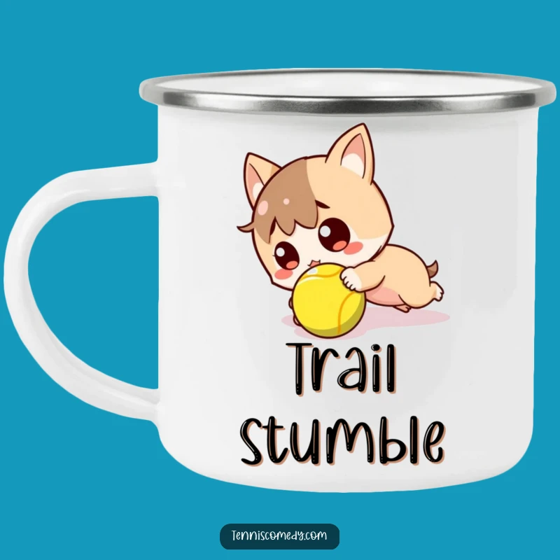 Funny Kawaii Tennis Camping Mug: Tripped Outdoors Surprise, Perfect Funny Gift