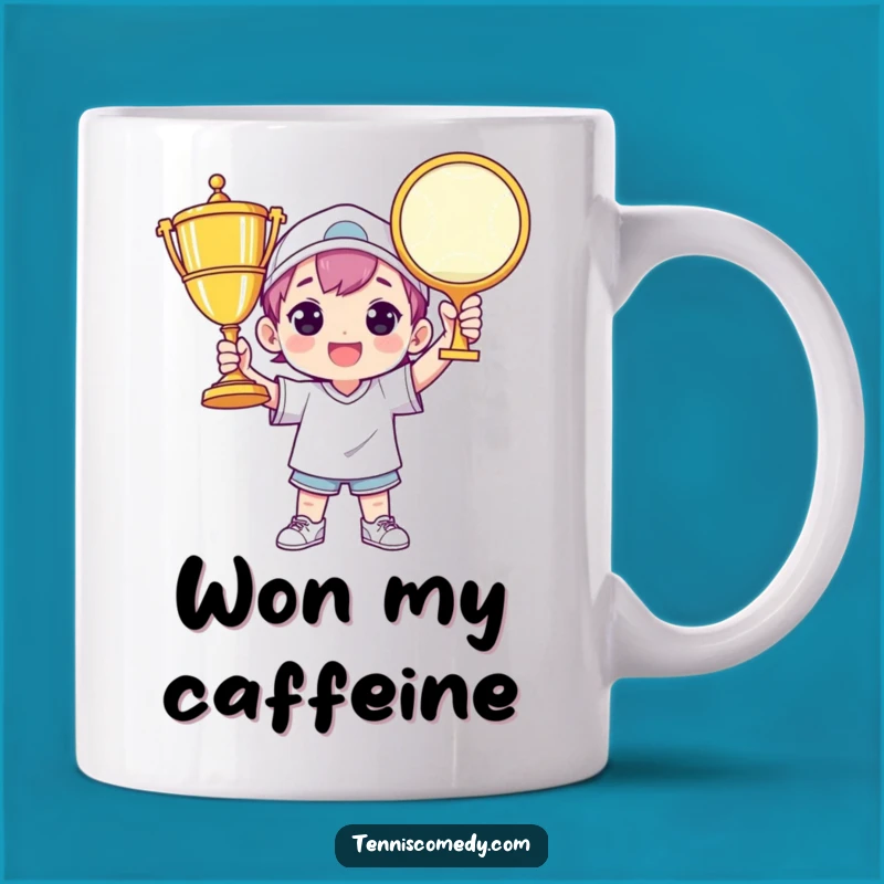 Funny Champion Tennis Trophy Mug: Celebrate Wins in Style!