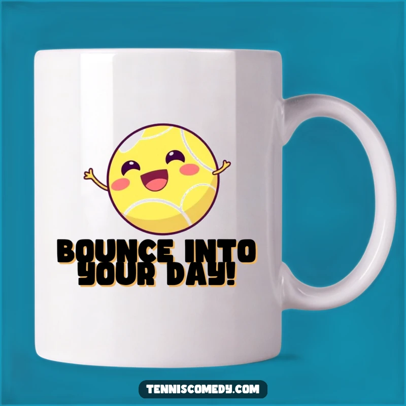 Funny Tennis Ball Mug: Joyful Bounce, Perfect Gift for Tennis Lovers!