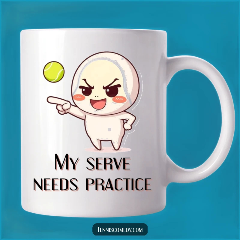 Funny Tennis Joker Mug: Mischievous Grin Character Gift for Tennis Fanatics