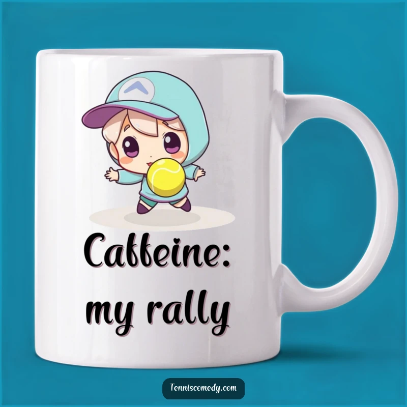 Funny Tennis Player Mug: Hilarious Action Shot, Perfect Gift for Tennis Lovers