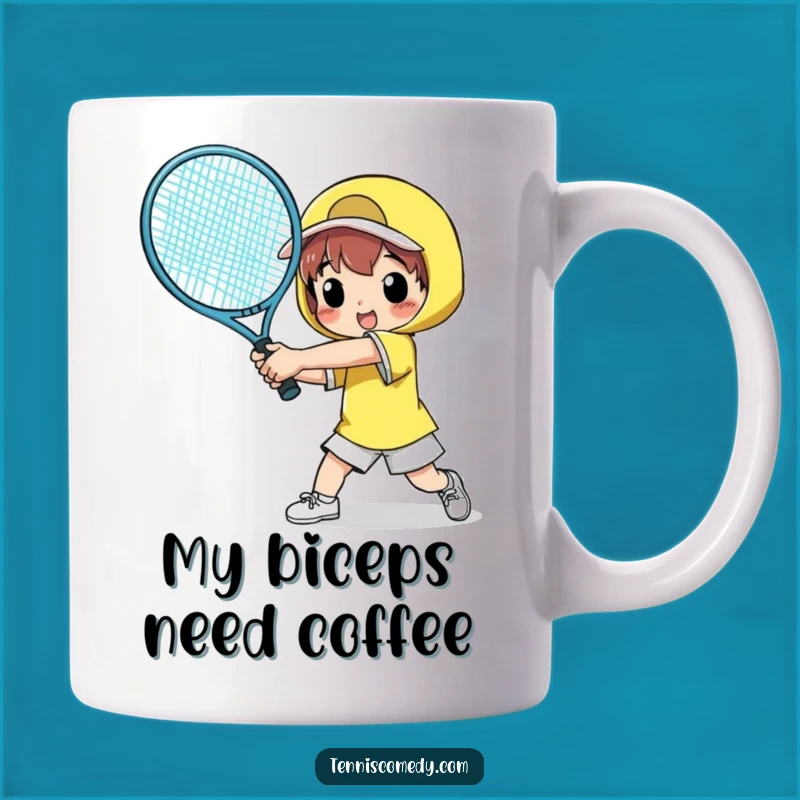 Funny Giant Tennis Racket Swing Mug - Perfect Humorous Gift for Tennis Lovers