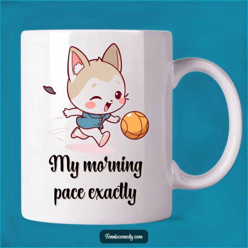Funny Cute Character Tripping Mug - Perfect Gift for Clumsy Ball Chasers