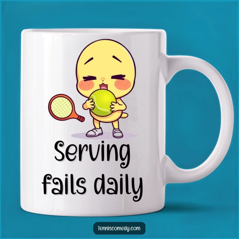 Funny Failed Tennis Serve Mug - Hilarious Face Gift for Tennis Players