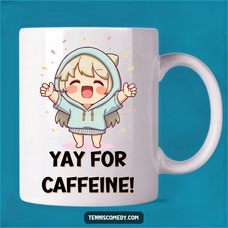 Funny Celebration Mug: Cheerful Character with Confetti Gift for Joyful People