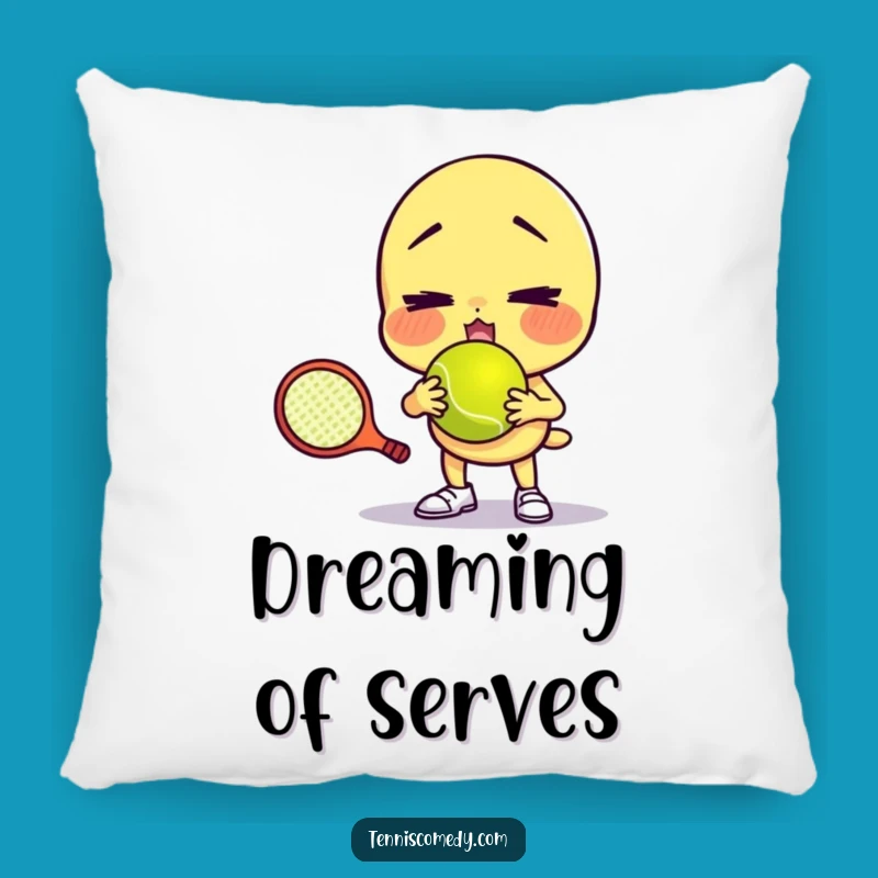 Funny Failed Tennis Serve Pillow - Comfy & Comedic Gift