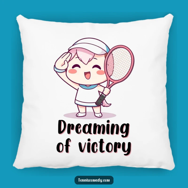 Funny Tennis Pillow - Kawaii Saluting Cushion, Cozy Funny Gift for Players