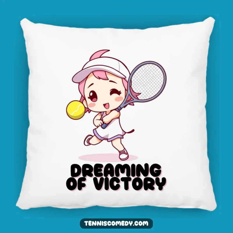 Funny Tennis Player Pillow: Action Pose for a Comfy, Hilarious Touch