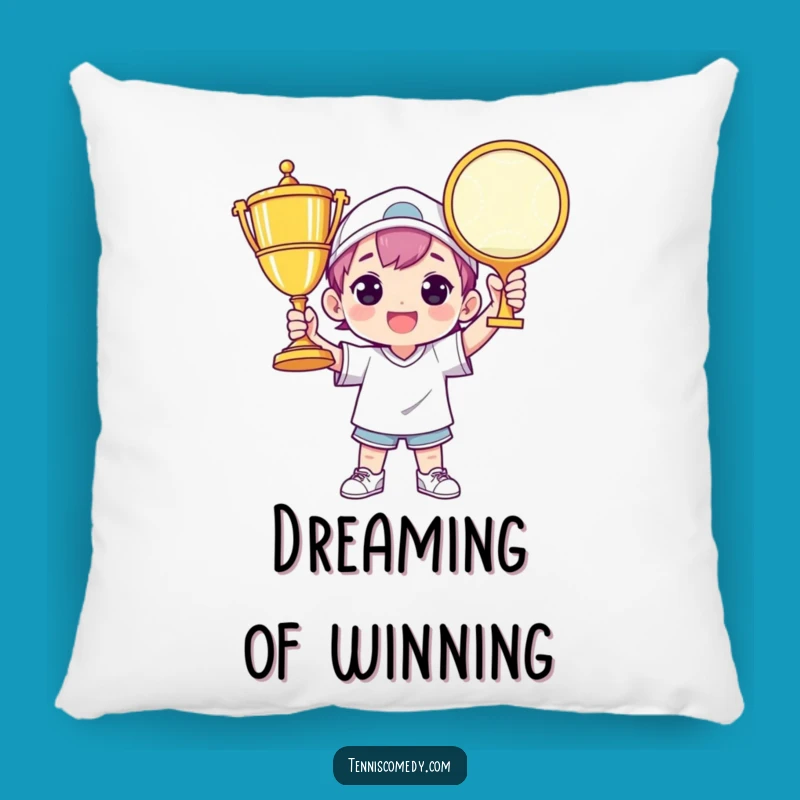 Cozy Funny Champion Tennis Trophy Pillow: Rest on Your Laurels!