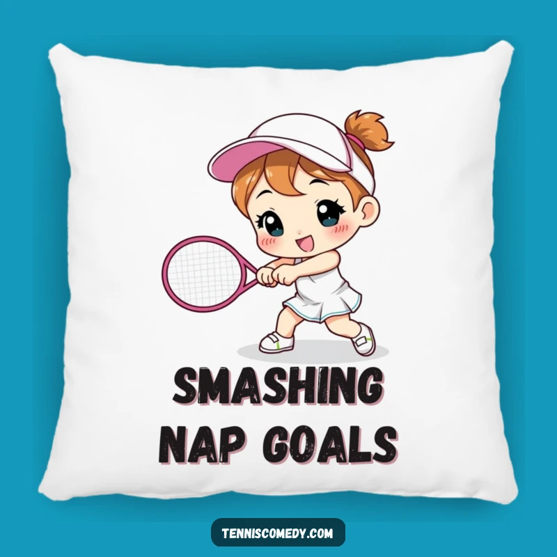 Funny Tennis Smash Pillow - Cute Character Comfort Accessory Gift