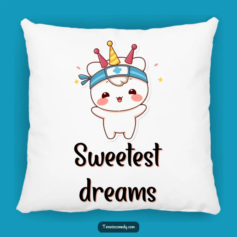 Funny Kawaii Tennis Pillow: Sweatband Comfort, Perfect Funny Gift