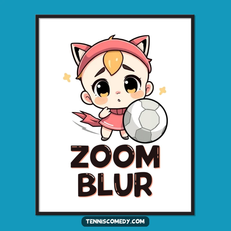 Funny Confused Tennis Ball Character Digital Art - Bewildered Wall Decor