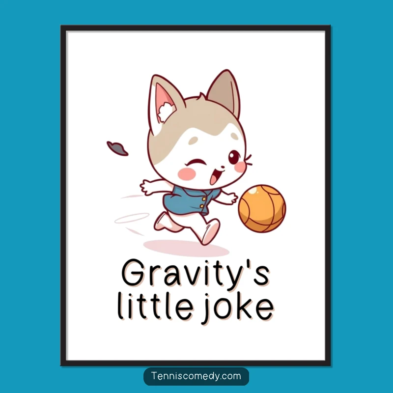 Funny Cute Character Tripping Digital Print - Instant Laughter Art Download