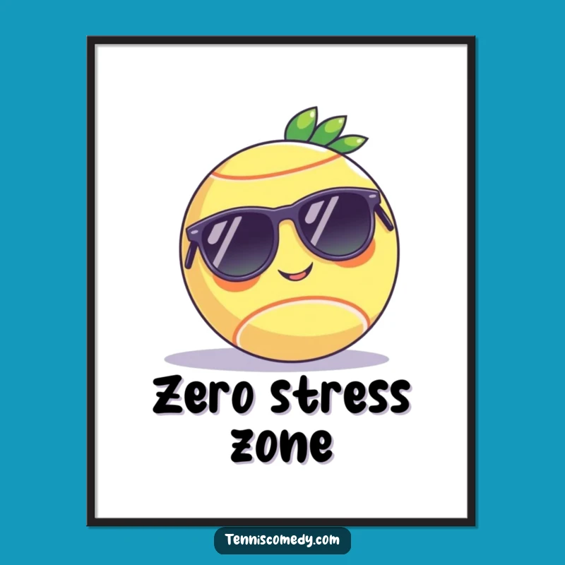 Funny Tennis Ball Sunglasses Digital Art - Instant Cool Wall Decor Gift