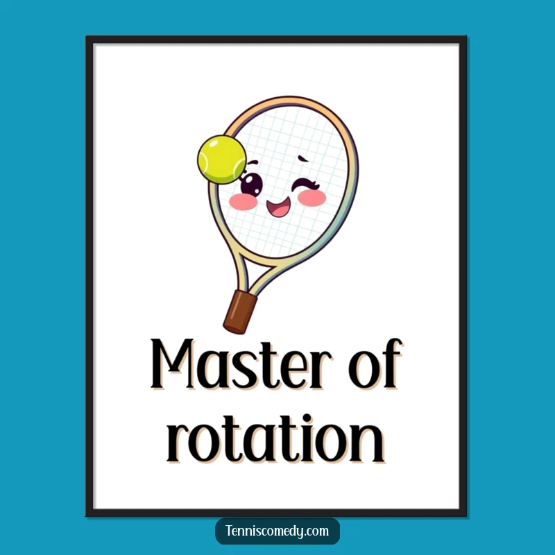 Funny Tennis Racket Digital Art: Witty Spin, Instant Sporty Gift!