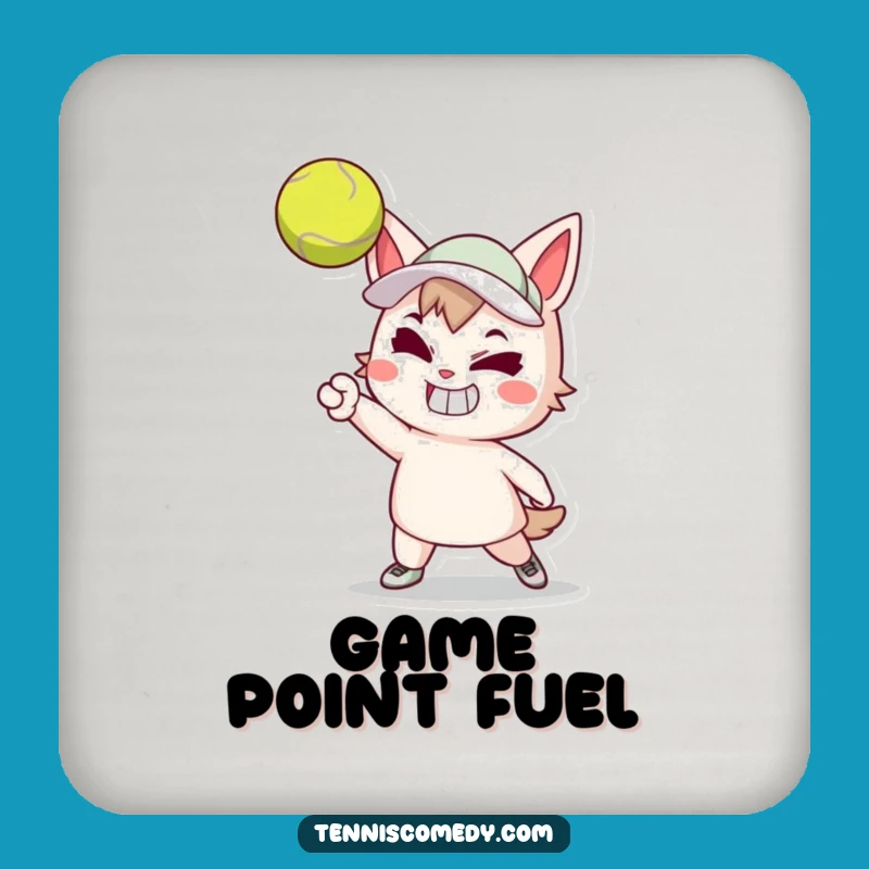 Funny Tennis Serve Coaster Set - Determined Player Style, Hilarious Gift