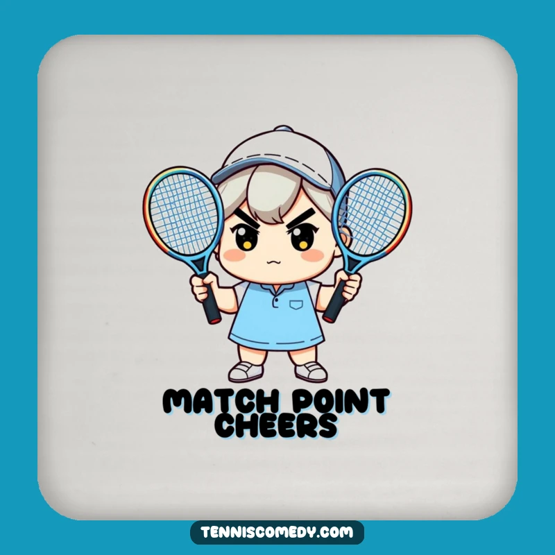 Funny Kawaii Tennis Coaster - Determined Racquet Drink Saver Gift