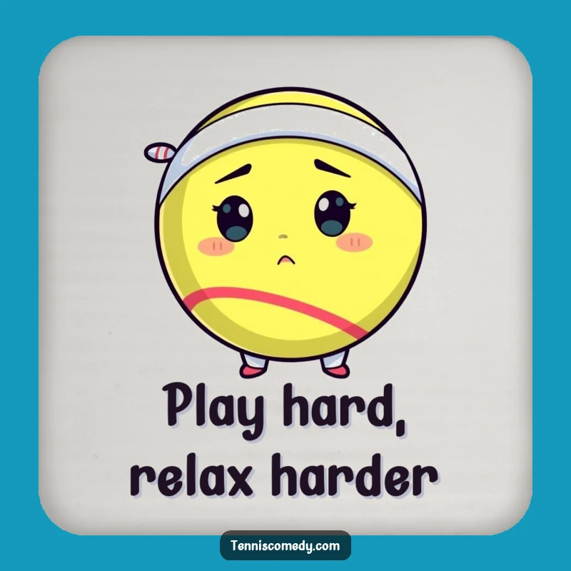 Funny Tennis Ball Coaster: Determined Protection, Charming Sports Gift!