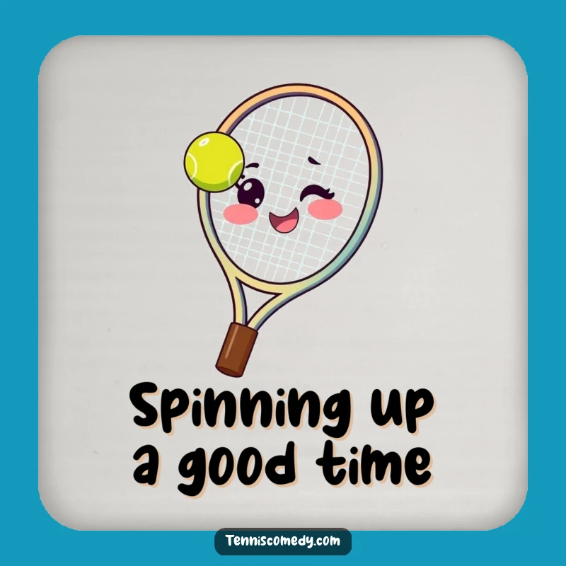Funny Tennis Racket Coaster: Playful Spin, Charming Sports Gift!