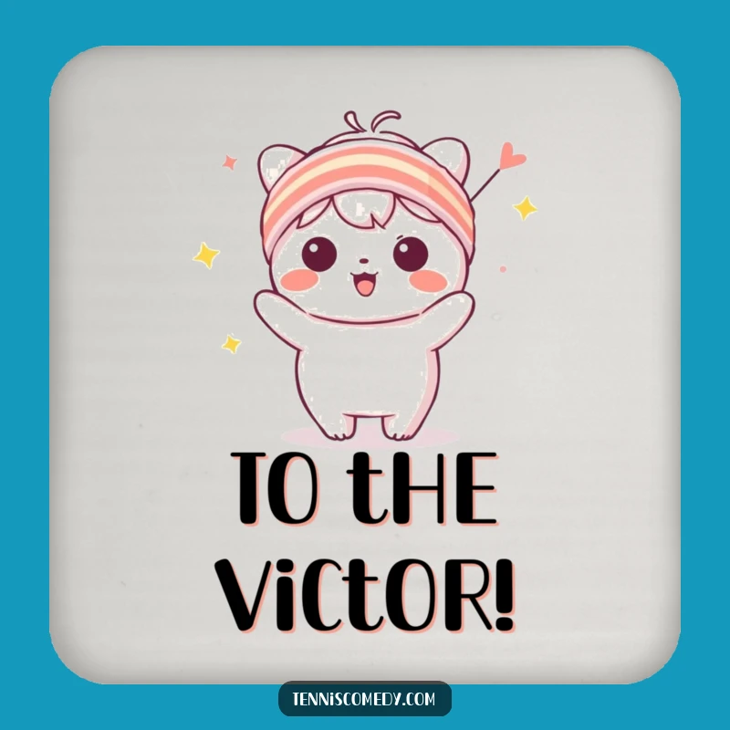 Sporty Funny Sweatband Coaster - Kawaii Character Protection