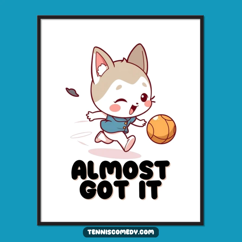 Funny Cute Character Tripping Poster - Hilarious Wall Art for Ball Lovers