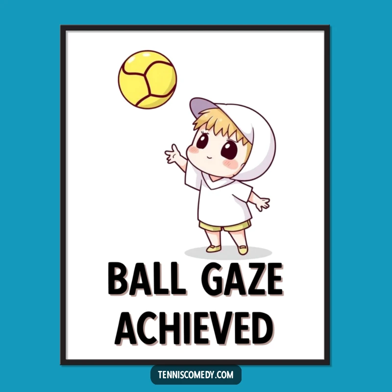 Funny Tennis Toss Poster - Watching Spin Art, Unique Sports Gift