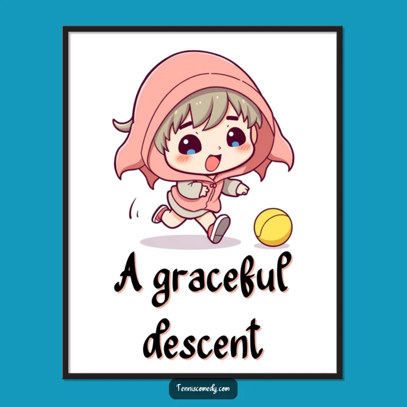 Funny Tennis Trip Poster - Hilarious Sports Moment Artwork, Great Gift