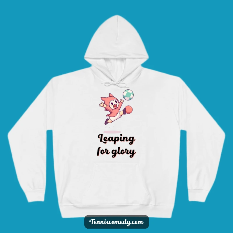 Funny Leaping Character Bouncing Ball Hoodie A Cozy Action Gift
