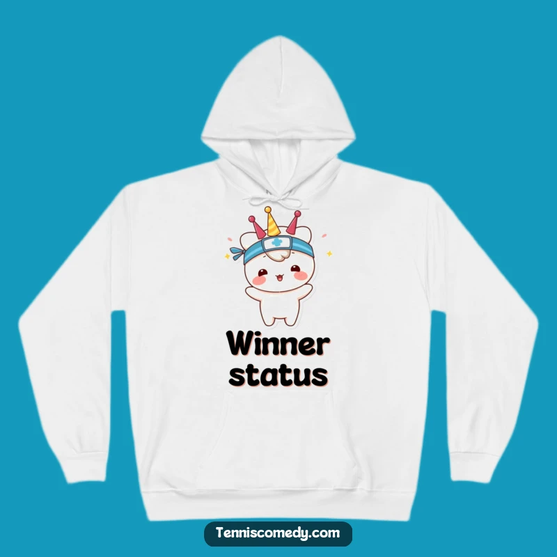 Funny Kawaii Tennis Hoodie: Sweatband Victory, Cozy Funny Gift