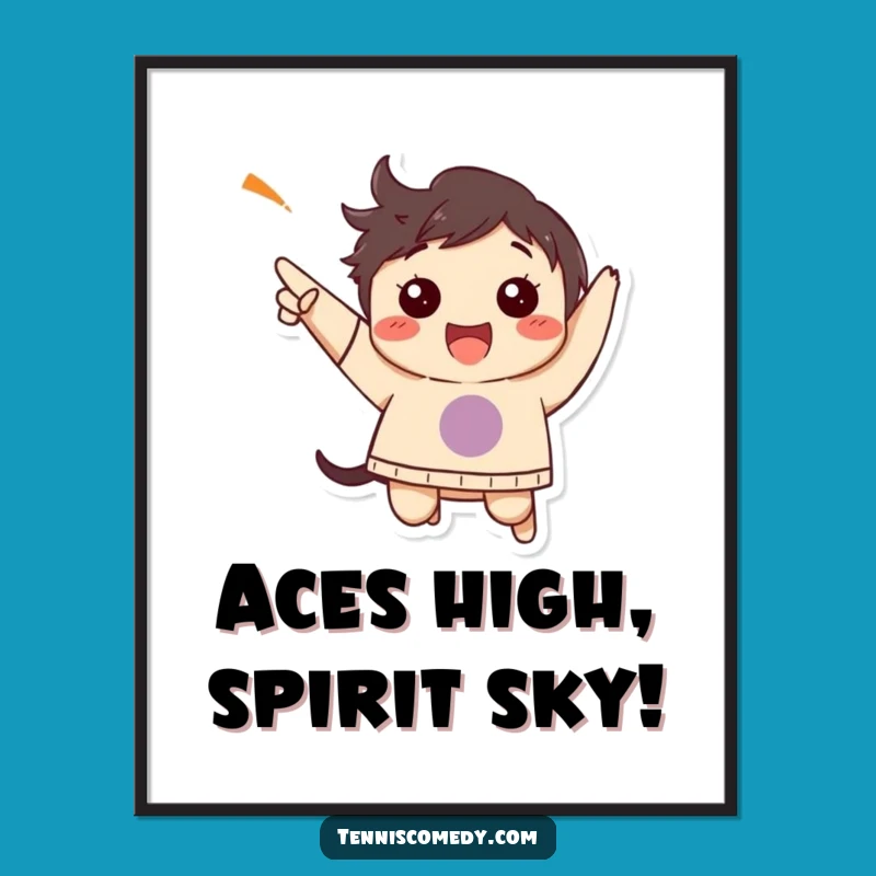 Funny Free Printable Wall Art - Happy Jumping Character Downloadable Decor