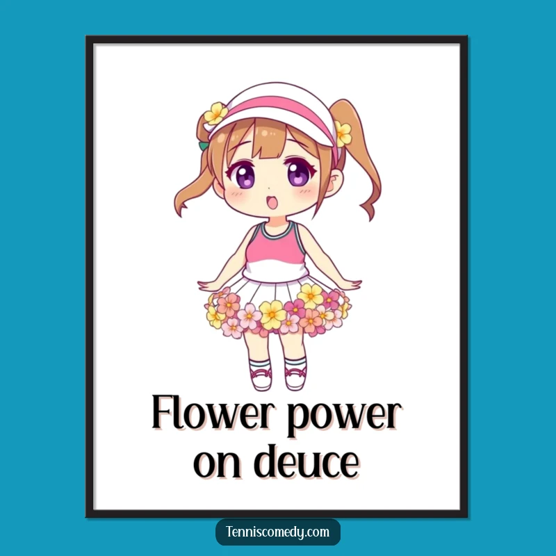 Funny Free Printable Wall Art: Floral Tennis Skirt Fashion Downloadable Decor