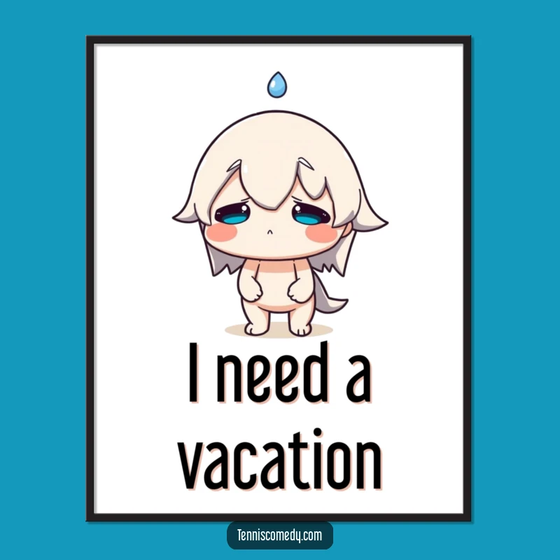 Funny Free Printable Wall Art: Sweaty Character Surviving Life for Your Decor