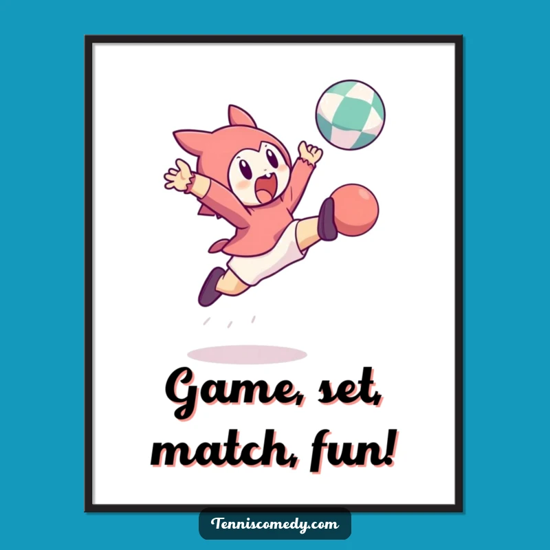 Funny Free Printable Wall Art: Dynamic Leaper - Energetic Downloadable Decor