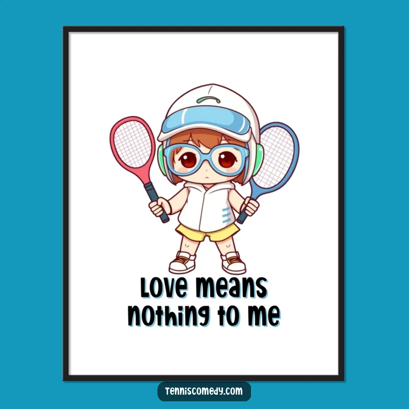 Funny Free Printable Tennis Wall Art - Oversized Gear Humorous Downloadable Decor