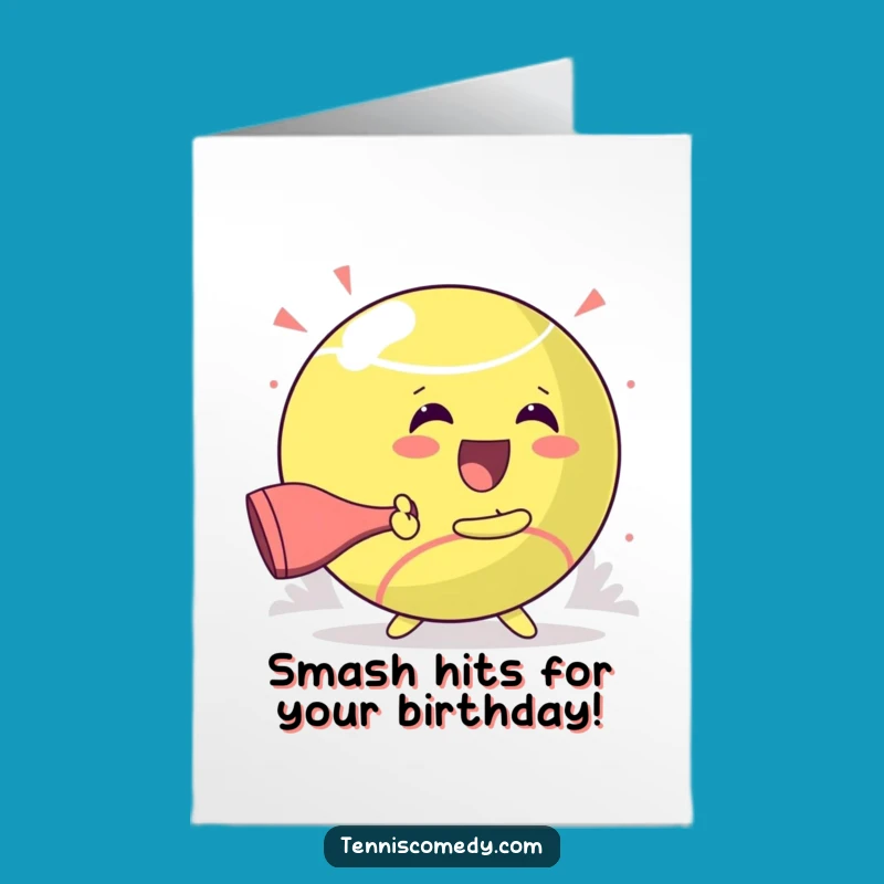 Free Printable Birthday Card: Glee Kawaii Tennis Player Funny Downloadable Gift