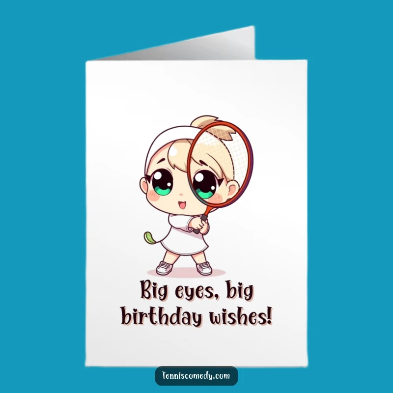 Free Printable Birthday Card: Goofy Tennis Player - Fun Downloadable Gift