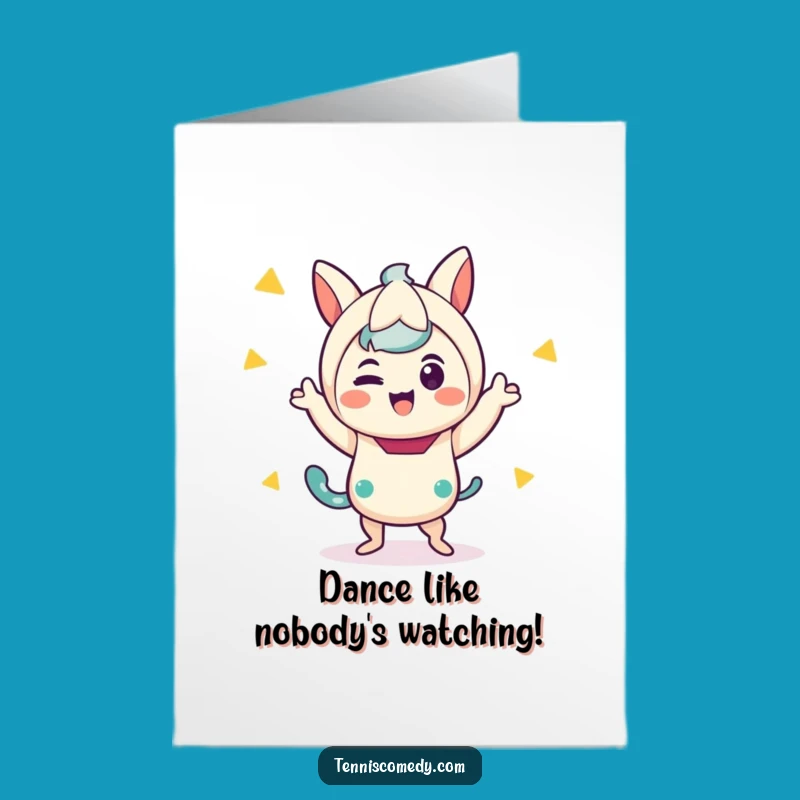 Free Printable Kawaii Victory Dance Birthday Card - Funny Downloadable Greeting Gift