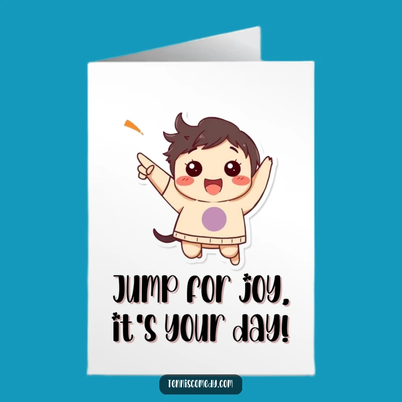 Free Printable Funny Birthday Jumping Card - Joyful Point Celebration Downloadable