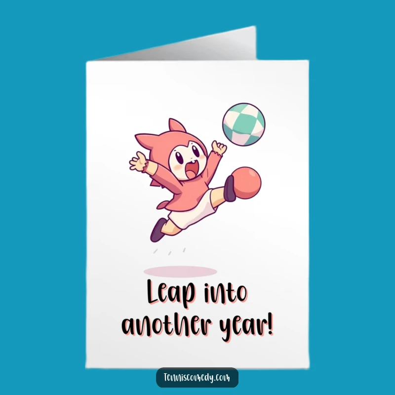 Free Printable Birthday Card: Energetic Leaper - Action-Packed Downloadable Gift