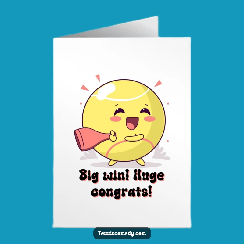 Free Printable Congrats Card: Glee Kawaii Tennis Player Funny Downloadable Gift