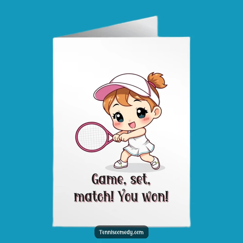 Free Printable Tennis Smash Congrats Card Funny Downloadable Gift