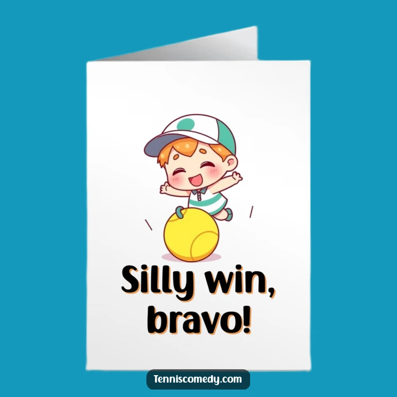 Free Printable Tripping Tennis Ball Congrats Card Funny Downloadable Gift