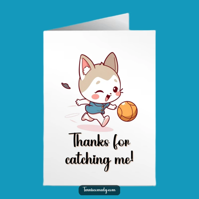 Free Printable Thank You Card: Funny Tripping Character, Downloadable Appreciation Gift